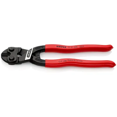 KNIPEX Bolzenschneider 71 31 200 CoBolt | Kompakt | Präzisionsschneiden | 200 mm Länge | bis 5,2 mm | Schwarz-Rot