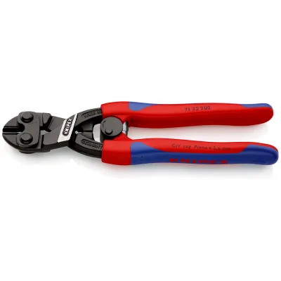 KNIPEX Bolzenschneider 71 32 200 CoBolt Kompakt | 200 mm Länge | für Draht bis 6 mm | induktiv gehärtet | schwarz