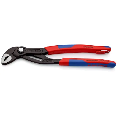 KNIPEX Wasserpumpenzange 87 02 250 T Cobra | 250mm | Schnellverstellung | 2K-Griff | Befestigungsöse | bis 50mm