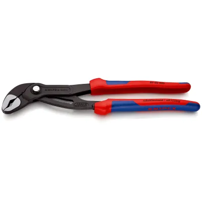 KNIPEX Wasserpumpenzange 87 02 300 | Cobra Hightech | 300 mm | 30-fach verstellbar | 2K-Griff | Rot/Blau