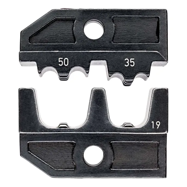 KNIPEX Crimpeinsatz 97 49 19 | Crimpzange für Aderendhülsen 35-50 mm² | Trapezpressung | UL-zugelassen | Schwarz
