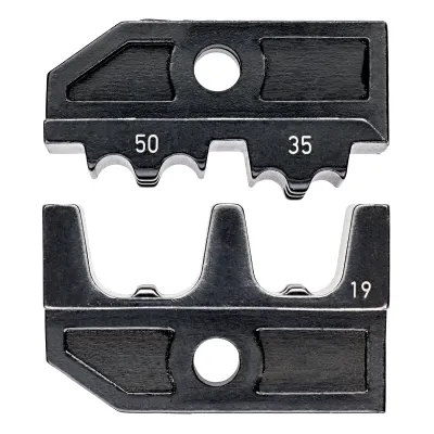 KNIPEX Crimpeinsatz 97 49 19 | Crimpzange für Aderendhülsen 35-50 mm² | Trapezpressung | UL-zugelassen | Schwarz