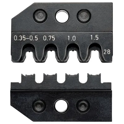 KNIPEX Crimpeinsatz 97 49 28 | AMP Superseal 1.5 Stecker Tyco Electronics | Querschnitt 0,35–1,5mm² | Schwarz