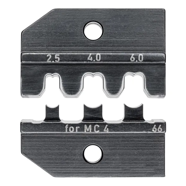 Knipex Crimpeinsatz 97 49 66 | für MC4 Solar-Steckverbinder | 2,5–6 mm² | Rollpressung | für Crimp-Systemzange | Schwarz