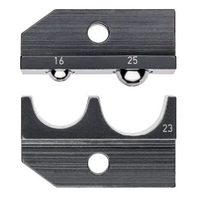 KNIPEX Crimpeinsatz 97 49 23 | unisolierte Kabelschuhe & Verbinder | 16-25mm² | AWG 6/4 | Dornpressung