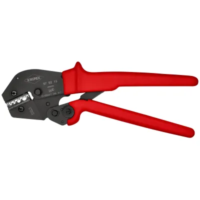 KNIPEX Crimpzange 97 52 13 | für unisolierte Kabelschuhe & Verbinder | 0,5–10 mm² | 250 mm | ergonomisch | Zwangssperre