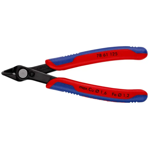 KNIPEX Elektronik Seitenschneider 78 61 125 | 125mm | für feine Schneidarbeiten | brüniert