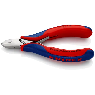 KNIPEX Elektronik-Seitenschneider 77 12 115 | 115mm | runder Kopf | Facette | spiegelpoliert | für Feinarbeiten