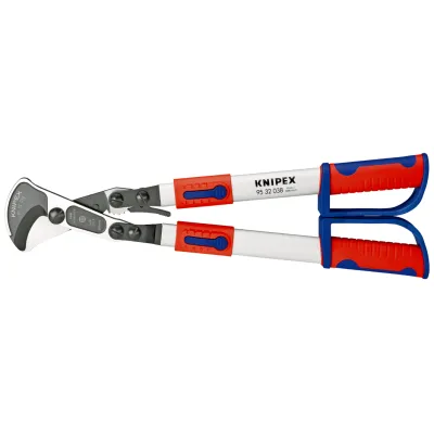 KNIPEX Kabelschere 95 32 038 | Ratschenprinzip | Teleskopgriffe | Schneidbereich bis 38 mm