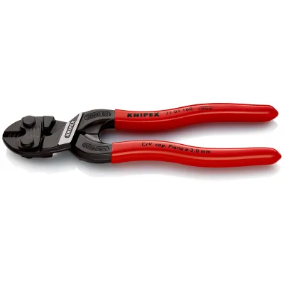 KNIPEX Kompakt-Bolzenschneider 71 01 160 | CoBolt S | 160 mm | Schneidet Bolzen, Nägel, Draht bis Ø4,4 mm | rot