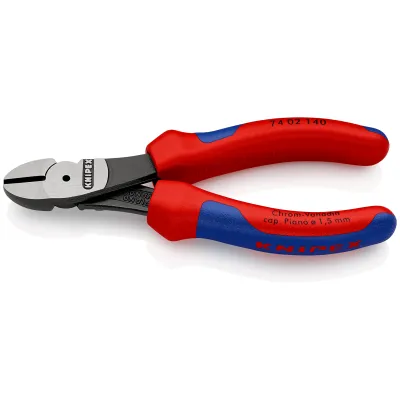 KNIPEX Kraft-Seitenschneider 74 02 140 | Seitenschneider 140mm | gehärtete Schneiden | für harten Draht