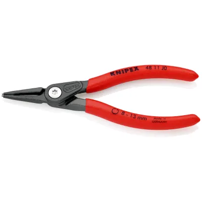 KNIPEX Sicherungsringzange 48 11 J0 | für Innenringe | gerade | 140 mm | Ø 8–13 mm | Kunststoffgriff
