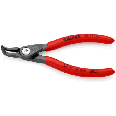 KNIPEX Sicherungsringzange 48 21 J01 | für Innenringe 8-13mm | rechtwinklig | 130mm | rutschfeste Griffe