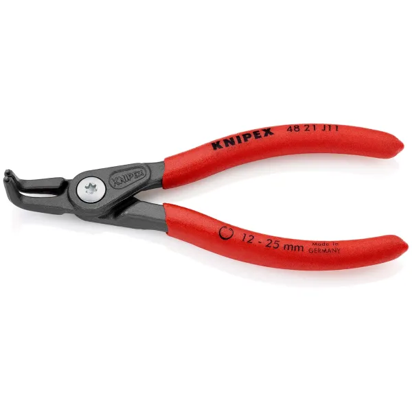 KNIPEX Sicherungsringzange 48 21 J11 | Präzision Innenringe 12–25mm | 130mm gewinkelt | Chrom-Vanadin-Stahl