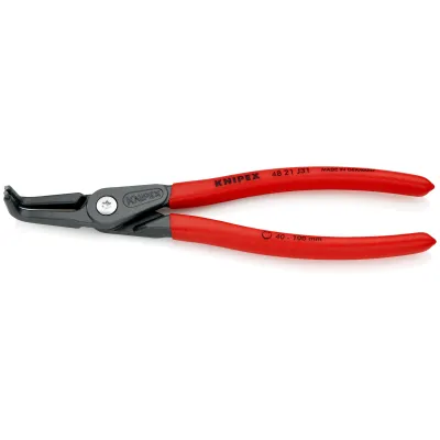 KNIPEX Sicherungsringzange 48 21 J31 | Präzisionszange für innenliegende Ringe | 210mm | rechtwinklig | robuste Spitzen