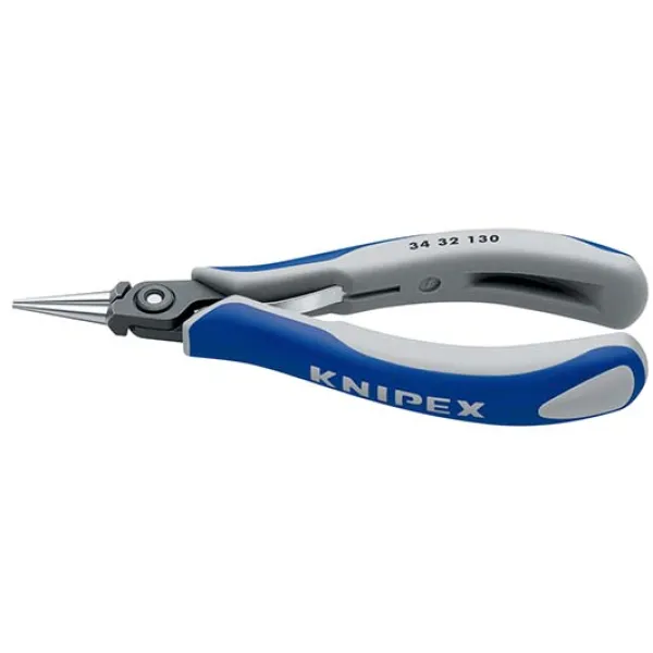 KNIPEX Präzisions-Elektronik-Greifzange 34 32 130 | Rundspitz | 135mm | Feinmechanik | Chrom-Vanadin-Stahl | leicht