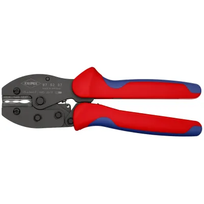 KNIPEX Crimpzange PreciForce 97 52 37 | 0,5–6 mm² | 220 mm | für isolierte Kabelverbinder | Sperrvorrichtung