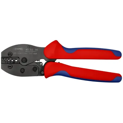 KNIPEX Crimpzange PreciForce 97 52 38 | für Aderendhülsen 0,25–6 mm² | mechanisch | Trapezpressung | 220 mm