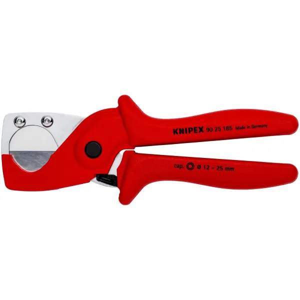 KNIPEX Rohrschneider 90 25 185 | für Kunststoff-Verbundrohre Ø12-25mm | 185mm Länge | auswechselbares Messer