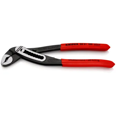 Knipex Wasserpumpenzange Alligator 88 01 180 | 180 mm | 9-fach verstellbar | Chrom-Vanadium-Stahl | rot