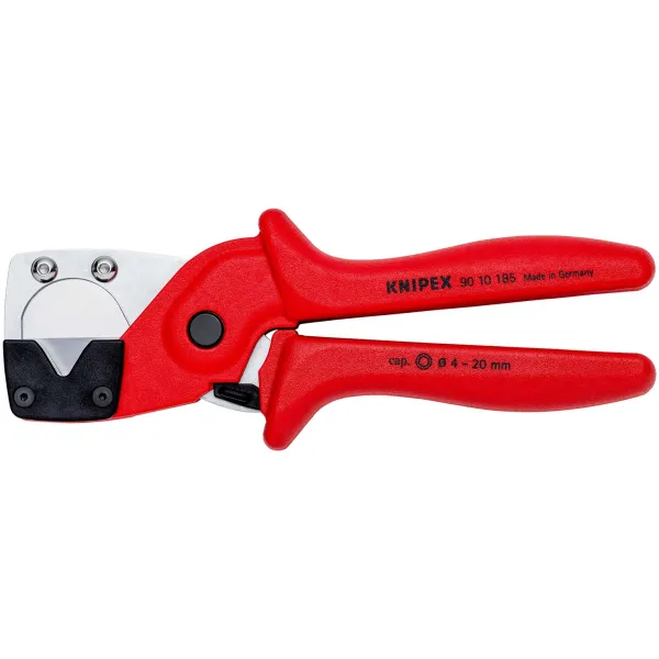 KNIPEX Rohrschneider 90 10 185 | für Mehrschicht- & Pneumatikschläuche Ø 4–20 mm | ergonomisch | 185 mm