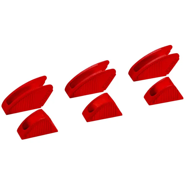 KNIPEX Schonbacken 86 09 300 V01 | 3 Paar Kunststoffbacken für Zangenschlüssel 86 XX 300 ab 2020 | weich | 186 mm | Rot