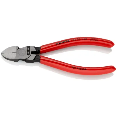 KNIPEX Seitenschneider 72 01 140 | Kunststoff | 140 mm | plangeschliffene Schneidflächen | Öffnungsfeder