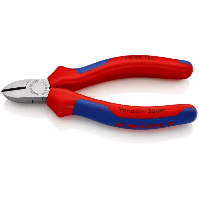 KNIPEX Seitenschneider 70 02 125 | 125mm | Präzisionsschnitt für Draht | poliert | 2K-Griffhüllen | schwarz