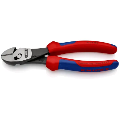 KNIPEX Kraftseitenschneider TwinForce 73 72 180 | 180 mm | Doppelgelenk | schneidet harten Draht