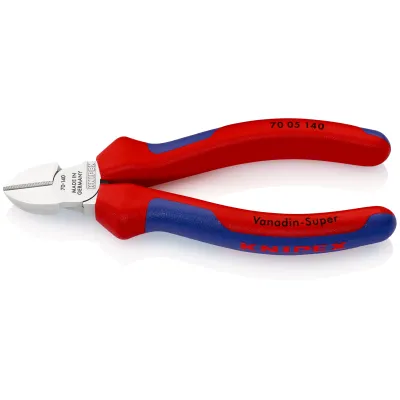 KNIPEX Seitenschneider 70 05 140 | 140mm | verchromt | Präzisionsschneiden für Draht | schlanke Kopfform