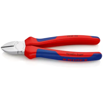 KNIPEX Seitenschneider 70 05 180 | 180 mm | verchromt | Präzisionsschneiden für weichen & harten Draht