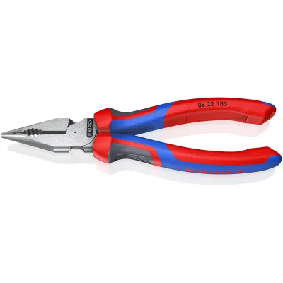 KNIPEX Spitzkombizange 08 22 185 | Kraft-Kombizange 185mm | schlanke Spitzen | 2K-Griff | für harten Draht | ergonomisch