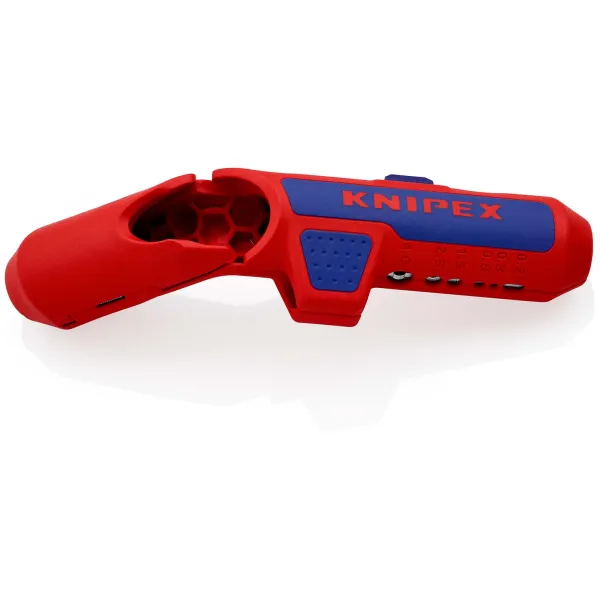 KNIPEX ErgoStrip 16 95 02 SB Abmantel- und Abisolierwerkzeug | Linkshänder | Ø 8-13mm | 0,2-4mm² | ergonomisch