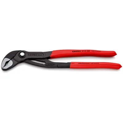 KNIPEX Wasserpumpenzange 87 01 300 Cobra | 300 mm | 30-fach verstellbar | Kapazität 70 mm | Chrom-Vanadin-Elektrostahl