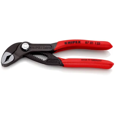 KNIPEX Wasserpumpenzange 87 01 125 Cobra | 125 mm | 13-fach verstellbar | Chrom-Vanadin | bis 30 mm | Mini-Zange