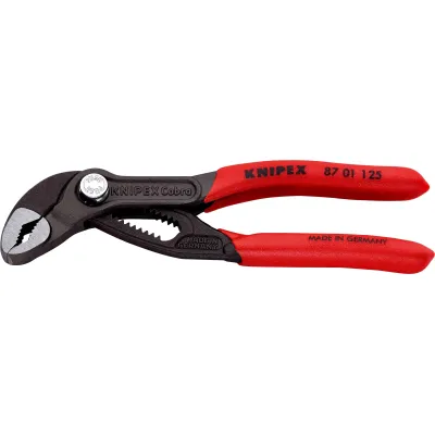 KNIPEX Wasserpumpenzange 87 01 125 Cobra | 125 mm | 13-fach verstellbar | Chrom-Vanadin | bis 30 mm | Mini-Zange