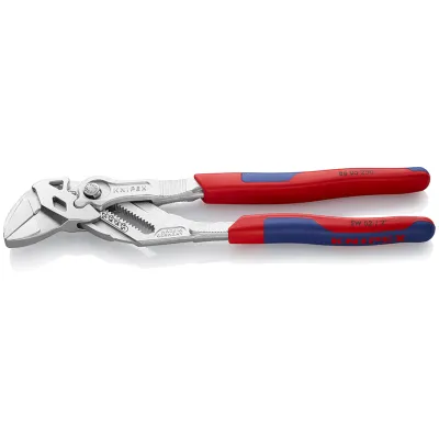 KNIPEX Zangenschlüssel 86 05 250 | 2-Komponenten-Griff | 250 mm Länge | Max. Schlüsselweite 52 mm | verchromt