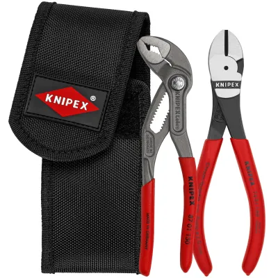 KNIPEX Zangenset 00 20 72 V02 | 2-teilig | Mini-Werkzeugset mit Gürteltasche | 150 & 160 mm