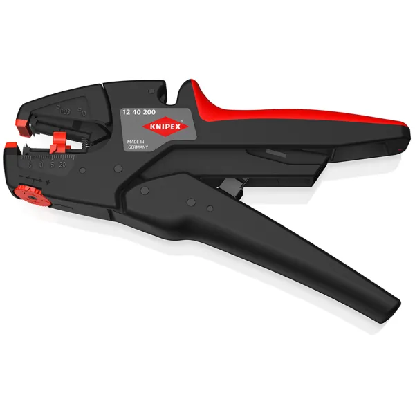 KNIPEX Abisolierzange 12 40 200 EAN | selbsteinstellend | 0,03–10 mm² | für Cu/Al Leiter | leicht | wechselbare Messer