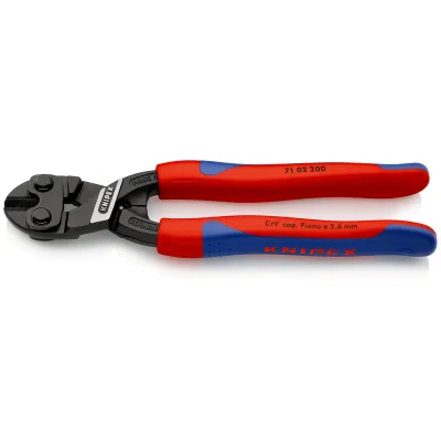 KNIPEX Bolzenschneider CoBolt 71 02 200 | 200 mm | mechanisch Einhand | max. Ø 5,2 mm | 2K-Griff | Chrom-Vanadin Stahl