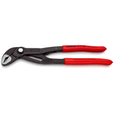 KNIPEX Wasserpumpenzange 87 11 250 Cobra-matic | 250mm | 25-fach verstellbar | Durchsteckgelenk | 1K-Griff | 50mm