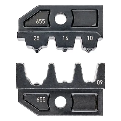 KNIPEX Crimpeinsatz 97 49 09 | Aderendhülsen 10–25 mm² | Trapezpressung | isoliert & unisoliert | Metall | Schwarz