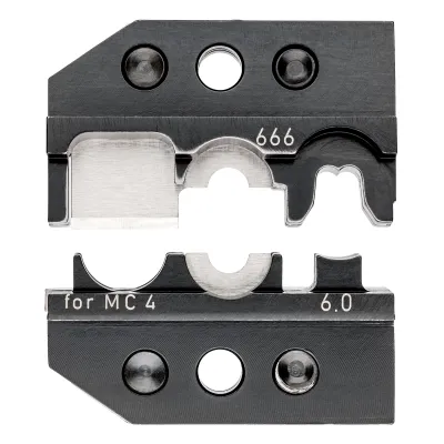 KNIPEX Crimpeinsatz 97 49 66 6 | für MC4 Solar-Steckverbinder | 6mm² | Crimpen, Schneiden, Abisolieren