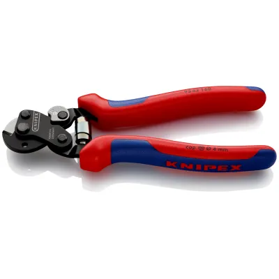 KNIPEX Drahtseilschere 95 62 160 | 160 mm | Für Drahtseile bis 4 mm & Kabel bis 6 mm | 2-Komponenten-Griff