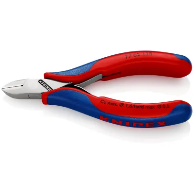 KNIPEX Elektronik-Seitenschneider 77 02 115 | Präzisionszange 115 mm | runder Kopf | Facette | spiegelpoliert