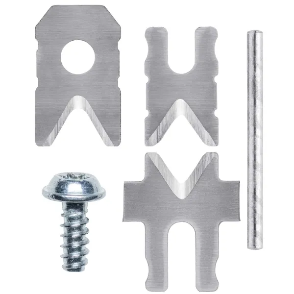 KNIPEX Ersatzmesser 12 69 21 | 1 Paar für Abisolierzange 12 62 180 | Spezial-Werkzeugstahl | 15x15 mm
