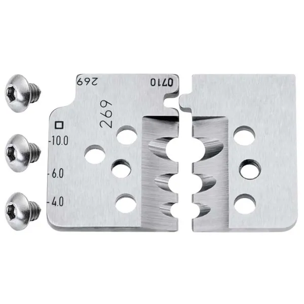 KNIPEX Ersatzmesser 12 19 12 | 1 Satz für Abisolierer 12 12 12 | 45 mm | für PTFE, Silikon, Polyimid-Folie, Gummi