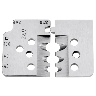 KNIPEX Ersatzmesser 12 19 12 | 1 Satz für Abisolierer 12 12 12 | 45 mm | für PTFE, Silikon, Polyimid-Folie, Gummi