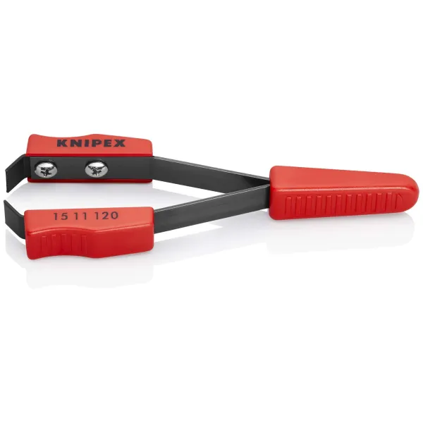 Knipex Lackabzieh-Pinzette 15 11 120 | 120mm | für Cu-Drähte 0,6mm | auswechselbare Messer | Federstahl | schwarz