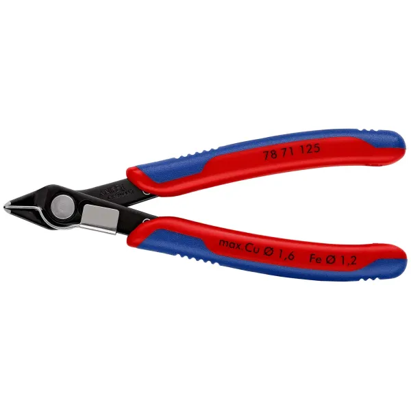 KNIPEX Electronic Super Knips 78 71 125 | Seitenschneider 125mm | für Elektronik & Feinmechanik | brüniert